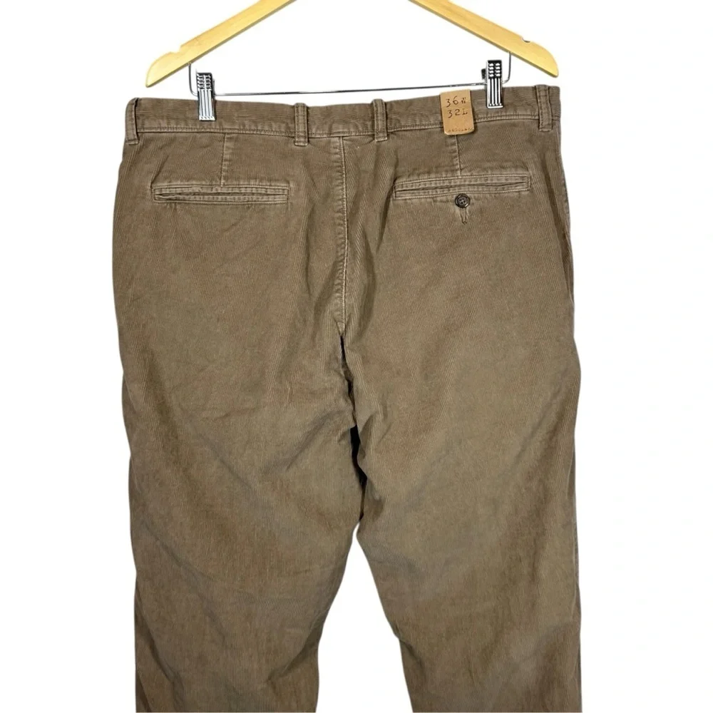 J.CREW Men's 36 X 32 Regular Brown Flat Front Vintage Cords